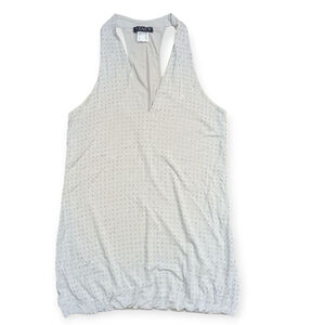 Venus Rhinestone V Neck Tank Top Y2K Light Gray XS